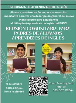 PUSD EL/ML Townhall Meeting 10-9-25 / Reunión del ayuntamiento de PUSD EL